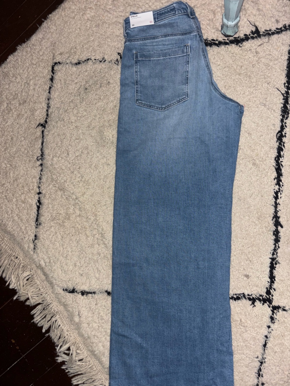 NWT Stella Medium Light Blue Wide-Leg High-Rise Jeans - Picture 6 of 6